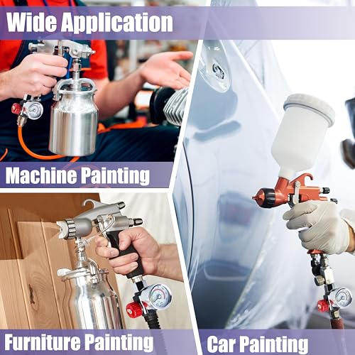 Yakamoz Paint Spray Gun Air Pressure Regulator with Gauge, G1/4"