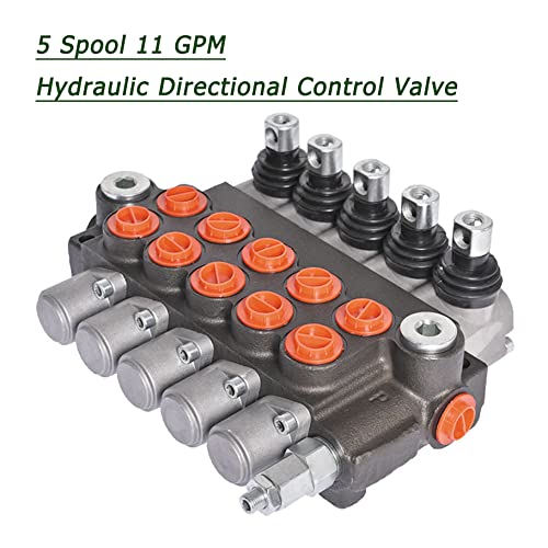 5 Spool 11GPM Hydraulic Directional Control Valve, 3625PSI SAE Ports