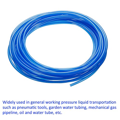 M METERXITY Pneumatic Tubing - Air Compressor PU Line Hose Apply to Water Fluid Transfer(2.5mm ID x 4mm OD, 32.8 Ft Length, Blue) - size: 32.8 Ft