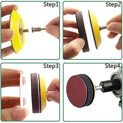 130 PCS 3 Inch Sanding Discs Hook and Loop, MAPRIAL 40 Grit Course Sandpaper Attachment for Drill Sander Grinder Rotary Tools, Wood Furniture, Woodworking, Metal Polishing - size: 3 inch - 40 grit