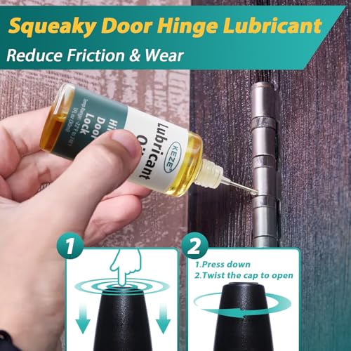 Keze Squeaky Door Hinge Lubricant Knife Pivot Oil for Door Hinge Oil for Lock Scissors Watch Keyhole Knife Lube Synthetic Pocket Knife Lubricant with Needle Oiler 1 oz, 2 Pcs - color: Door Hinge Oil, size: 2 oz
