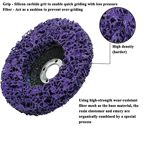 Lamsion 4-1/2" Rust Remover Wheel & Strip Disc for Angle Grinder, 6Pack - size: 6Pack - 4-1/2" x7/8''