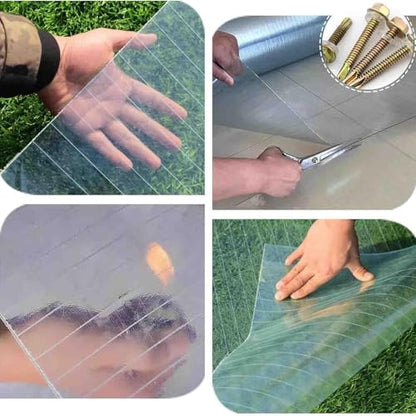 Polycarbonate Roofing Sheet Roll, 4X16.4FT Clear Greenhouse Panel - size: 3.9x16.4FT