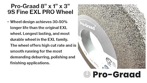 EXL PRO Deburring Wheel 8" x 1" x 3", 9S Fine, 94908 - style: 8" x 1" x 3" 9S Fine