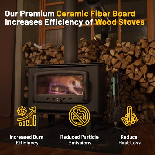 Lynn Manufacturing 1/2” Thick 12" x 16" (2-Pack) 2300F Smoke Free Ceramic Fiber Board Fireproof Insulation, 3326A