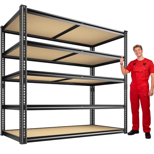 ROOMFAVE 40" W Garage Shelving 2300LBS Storage Shelves,5 Tier - size: 72.2" H x 40" W x 20" D