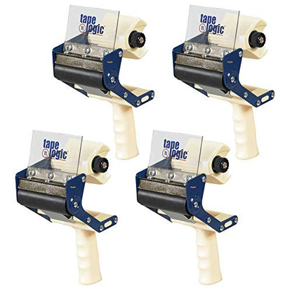Box USA Tape Logic 4 Inch Heavy-Duty Packing Tape Dispenser Gun, for Packing, Shipping, Moving and Warehouse Use (4 Dispensers) - size: 4" Tape (Pack 4)