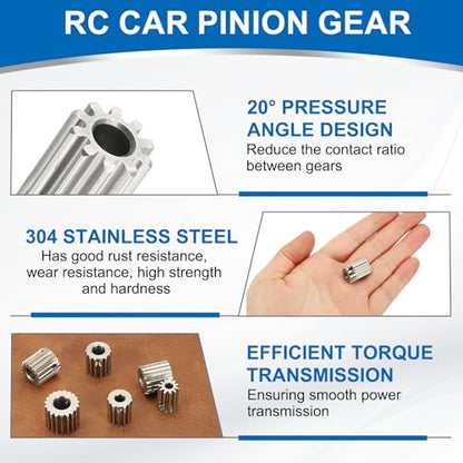 uxcell 1 Mod 10T Spur Gear 5mm Bore, 304 Stainless Steel Pinion Gear - size: 1 Mod 10T, 5mm