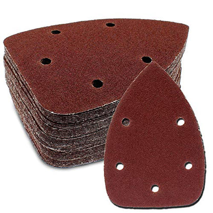 Mouse Detail Sander Sandpaper, 80 Grit, 5 Hole, 50 Pcs - size: 80 Grit - 50 Pcs