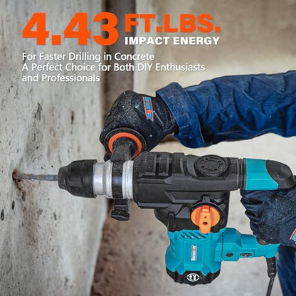 Berserker 1-1/4" SDS-Plus Rotary Hammer Drill with 3 in. SDS Plus Scaling Chisel