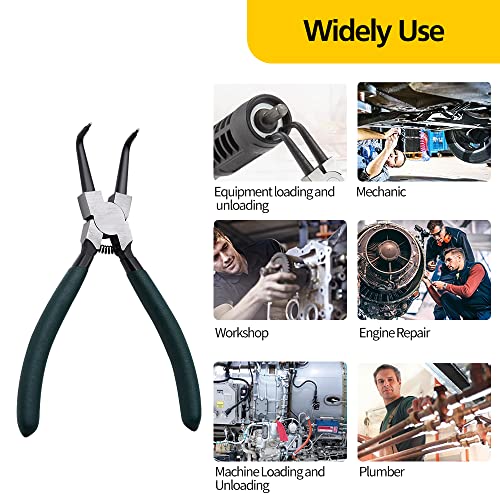 4pcs 7in Snap Ring Pliers, 5/64in Tips - color: 4pcs Regular Tip Snap Ring Pliers