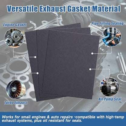 0.5mm Non-Asbestos Gasket Material - 3 Pcs 15"x11.8"inch