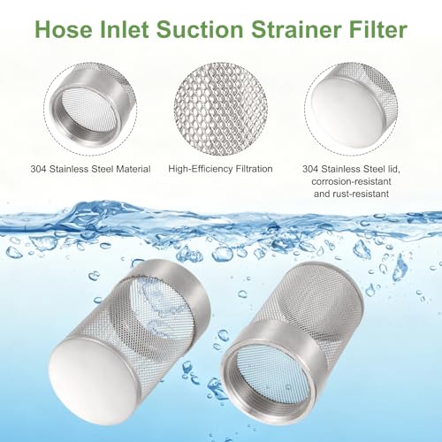 uxcell 2 Inch 304 Stainless Steel Filter Head, Hose Suction Strainer - size: 2" (DN50)