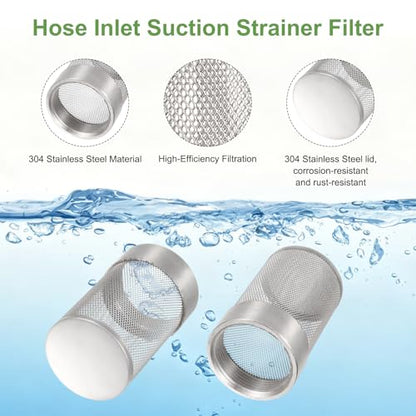 uxcell 2 Inch 304 Stainless Steel Filter Head, Hose Suction Strainer - size: 2" (DN50)