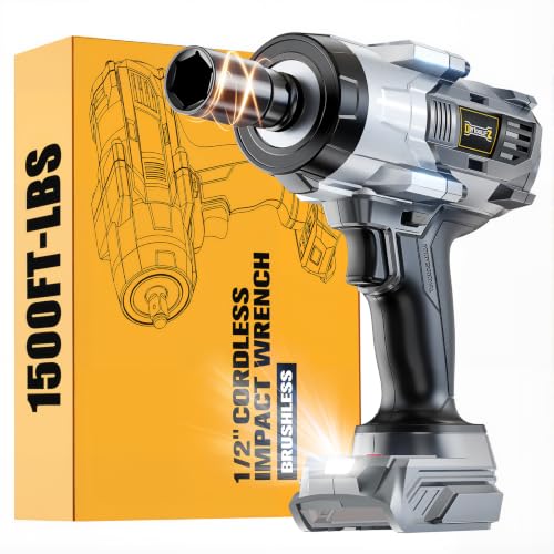 DIYtoolifz 2000N.M Cordless Impact Wrench 1/2" Compatible with DeWalt 20V - color: Gray
