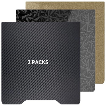 Upgraded 2 Packs 265x280MM Smooth PEO PET Build Plate and Double Sided Textured PEI Sheet Flexible Removable Spring Steel Heated Printing Bed Platform for Hi Combo 3D Printer - size: 265x280mm