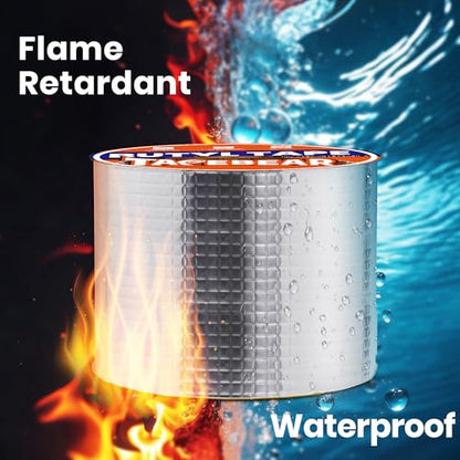TAPEBEAR Butyl Tape Waterproof Aluminum Duct Tape 2inch x16feet - size: 2inch x16feet