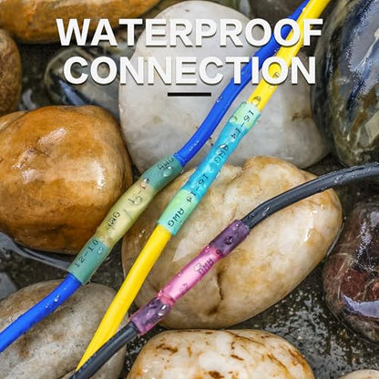 Heat Shrink Butt Connectors - Oiojuct Waterproof Wire Crimps for Marine and Automotive Wiring (80Pcs)
