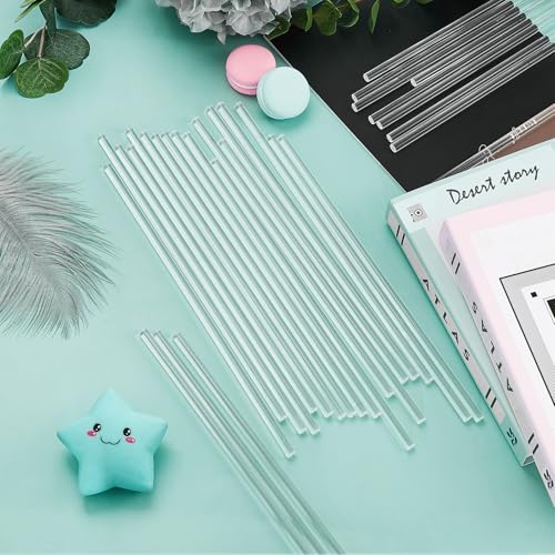Zopeal 30 Pcs 12" Clear Acrylic Dowel Rod for Craft,0.16'' /4mm Diameter - size: 0.16 Inch (4 mm) Diameter