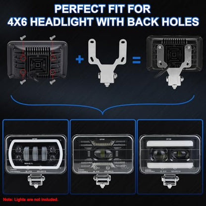 4x6 Inch Headlight Mount Bracket 1PC