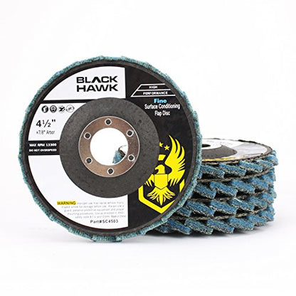 BHA 4-1/2 x 7/8 Surface Conditioning Flap Disc, Blue Fine - 5 Pack - color: Blue