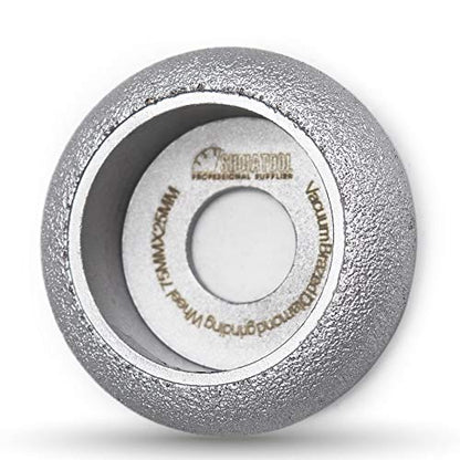 SHDIATOOL 3 Inch Profile Hand Diamond Wheel Height 25mm Convex Curve Edge Grinding for Stone Marble Granite Rock - size: 3"/75mm