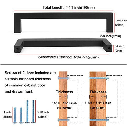 KOOFIZO 30 Pack 3-3/4 in Oil Rubbed Bronze Cabinet Pulls Drawer Handle 1816 - color: Oil Rubbed Bronze, size: 3-3/4" CC - 30Pcs, style: Modern