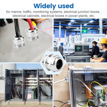 4 Pcs 3/4" NPT Nickel-Plated Copper Cable Gland - style: 3/4" NPT