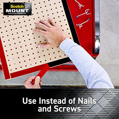Scotch-Mount Extreme Double-Sided Mounting Strips, 8 Strips per Pack - size: 1"x3"