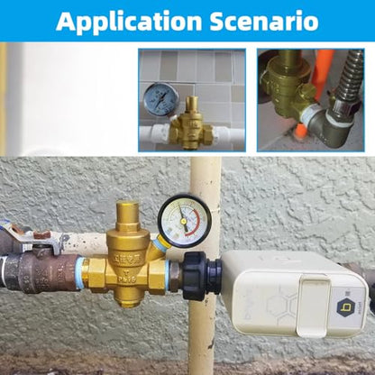 DN25 Water Pressure Regulator 1 inch Water Pressure Regulator Valve Brass Adjustable Water Pressure Reducing Regulator Reducer Meter