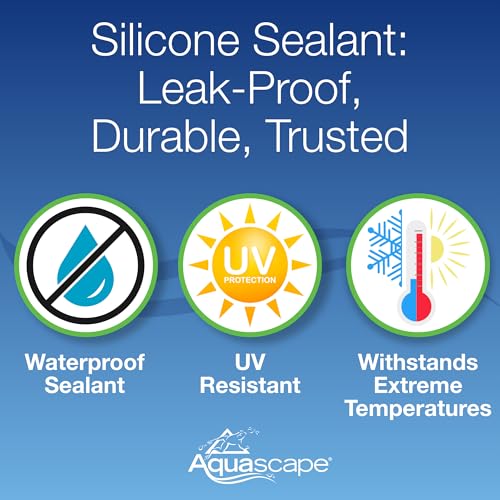 Aquascape Black Silicone Sealant – Fish-Safe Waterproof Silicone for Ponds, Aquariums, Terrariums, and Home Repairs, 4.7 oz Tube, 22010 - color: Black, size: 4.7-ounce / Black