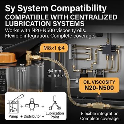 650CC 4mm -5R Manual Lubricating Oil Pump Right Hand Operated Lubrication Oiler for CNC Punching Lathe Cutting Milling Machine