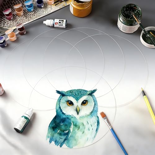 12Pcs Acrylic Sheet Blanks Round Clear Acrylic Christmas Disc Circle - size: 6 Inch