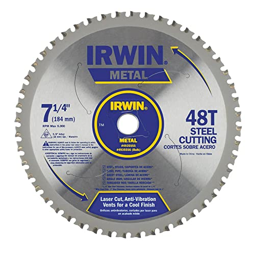 IRWIN Tools Metal-Cutting Circular Saw Blade, 7 1/4-inch, 48T (4935555)