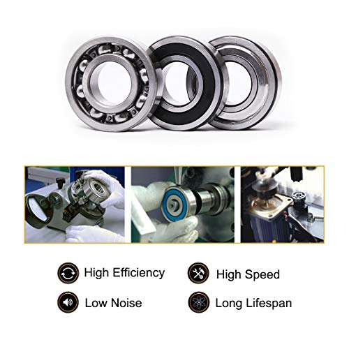 uxcell 6000-2RS Ball Bearing 10mm x 26mm x 8mm Double Sealed 180100 Deep Groove Bearings High Carbon Steel Z1 (Pack of 2) - size: 10 mm x 26 mm x 8 mm