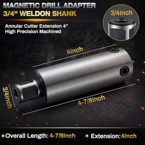 Annular Cutter Extension 4''/100mm for 3/4" Weldon Shank - size: 4''/100mm