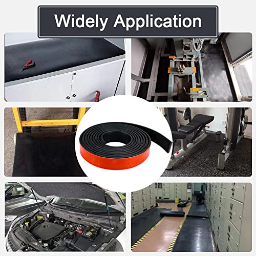 Adhesive Rubber Strips with Adhesive Backing Self Stick Neoprene Solid Rubber Sheets Rolls Strips for Gaskets Pads Seals Crafts Protection (1" Wide x 1/16" Thick x 10' Long) - size: " Wide x 1/16" Thick x 10' Long