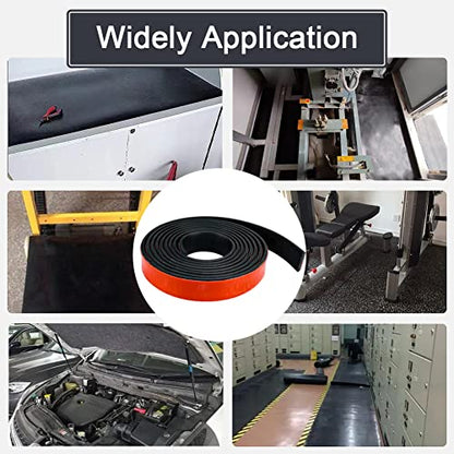 Adhesive Rubber Strips with Adhesive Backing Self Stick Neoprene Solid Rubber Sheets Rolls Strips for Gaskets Pads Seals Crafts Protection (1" Wide x 1/16" Thick x 10' Long) - size: " Wide x 1/16" Thick x 10' Long