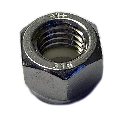 Superior Grade/Type 316 Stainless Steel Nylon Insert Lock Nuts - Marine Bolt Supply (10-24 (pack of 100pcs)) - size: 10-24 (pack of 100pcs)