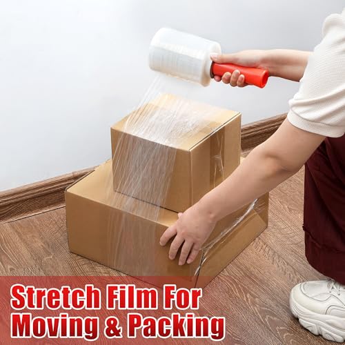 Mini Stretch Wrap Film, 2 Pack, 5" x1000FT, 80 Guage