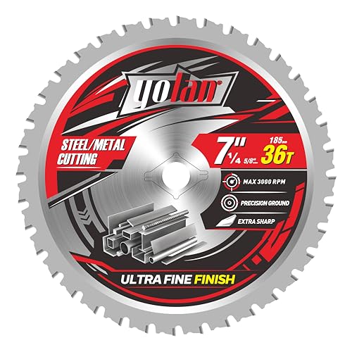 YOLAN 7-1/4" Metal Cutting Blade 36T, TCG Carbide, 5/8" Arbor