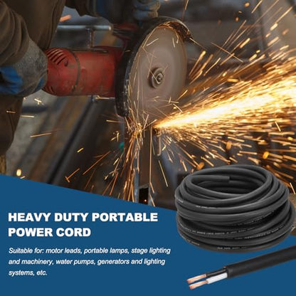 MECCANIXITY 12/2 SJOOW Electrical Wire Cable 25ft 12 AWG 2 Conductor UL - size: 12AWG*25ft, style: 2 Conductor
