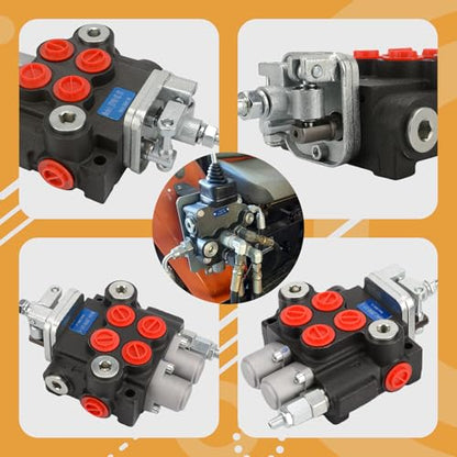 Hydraulic Control Valve, 1 Joystick, 2 Spool, 11GPM, Close Center