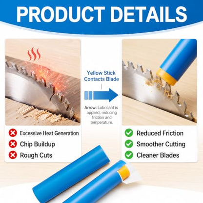 Youyole 2 Pack Saw Blade Lubricant Stick Wax for Sawing and Cutting 25 oz