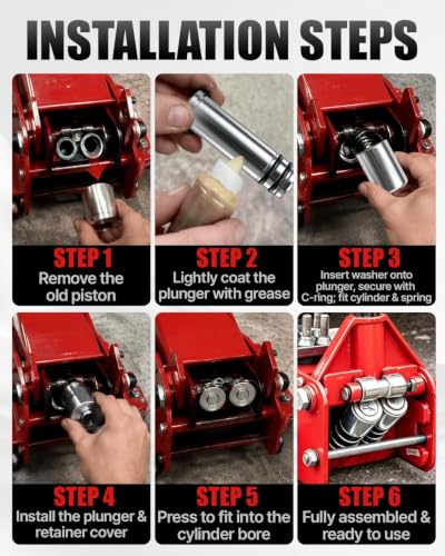 Floor Jack Replacement Parts Low Side Bigger/Smaller Pump Piston Plunger Kit for 3 Ton Hydraulic with Dual Pump, Fit for Pittsburgh, Torin Big Red, Daytona, Harbor Freight, Arcan Engine