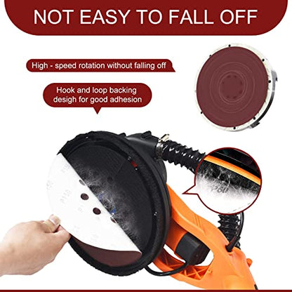 9 inch Sanding Discs 40 Grit 8 Holes Hook and Loop Sandpaper for Drywall Sander 60Pack - style: 40 Grit
