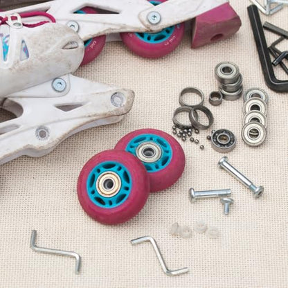 uxcell MR126ZZ Deep-Groove Ball Bearings for Rollers, 6mm x 12mm x 4mm Seal Bearings with Fiber Gloves, Double Metal Sealed Bearing Steel Skateboard Bearings 10Pcs - size: MR126ZZ