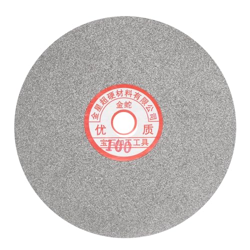 uxcell Diamond Sanding Grinding Disc, 6-Inch (150mm) Grit 100 5/8" Arbor Hole, Flat Lap Disk Polishing Discs Abrasive Wheel for Gemstone Tile Porcelain Glass Stone Metal - size: Grit 100