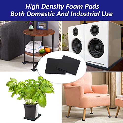 Foam Padding Sheets with Adhesive Backing - 1/4" Thick Self Stick Neoprene Insulation Foam,1/4 Inch Thick X 4 Inch Long X 4 Inch Wide (4, 1/4Inch x 4Inch x 4Inch) - size: 4In*4In*1/4In