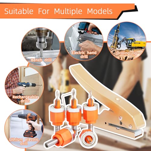 6-Piece Wood Countersink Drill Bit Set with 3/8-Inch Punch Pliers - style: Drill Bit+Hole Punch